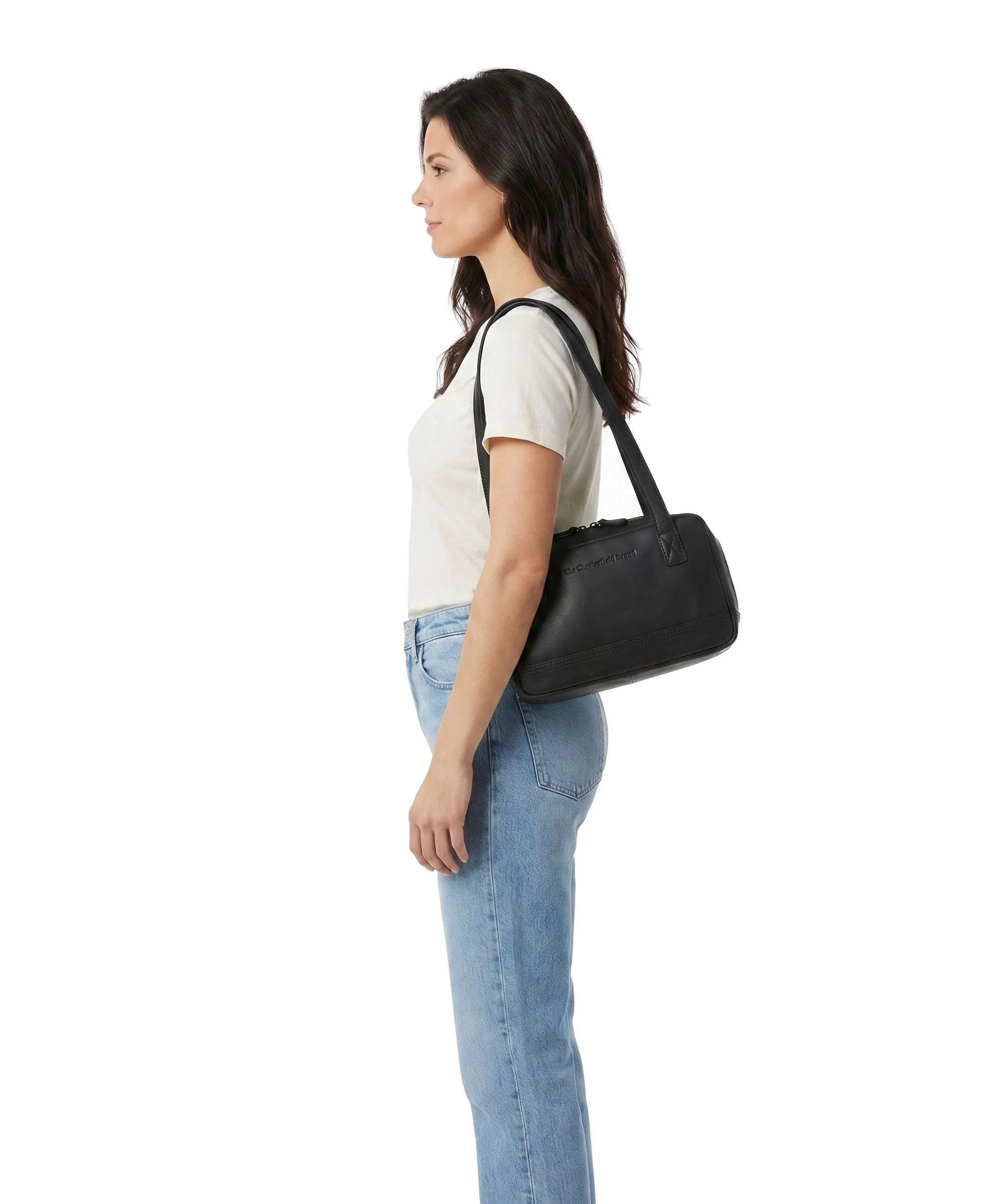 The Chesterfield Brand Wax Pull Up Cow Fenno Shoulder bag black - Image 3