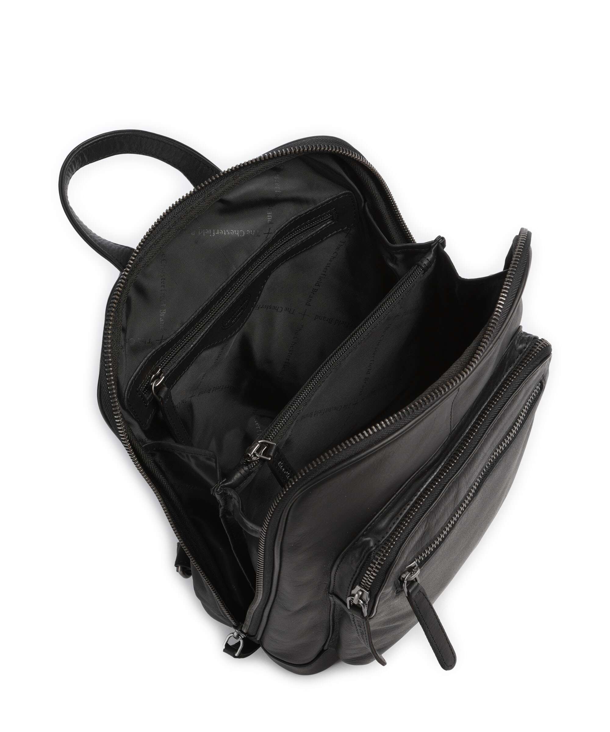The Chesterfield Brand Wax Pull Up Cow Floran Backpack black - Image 5