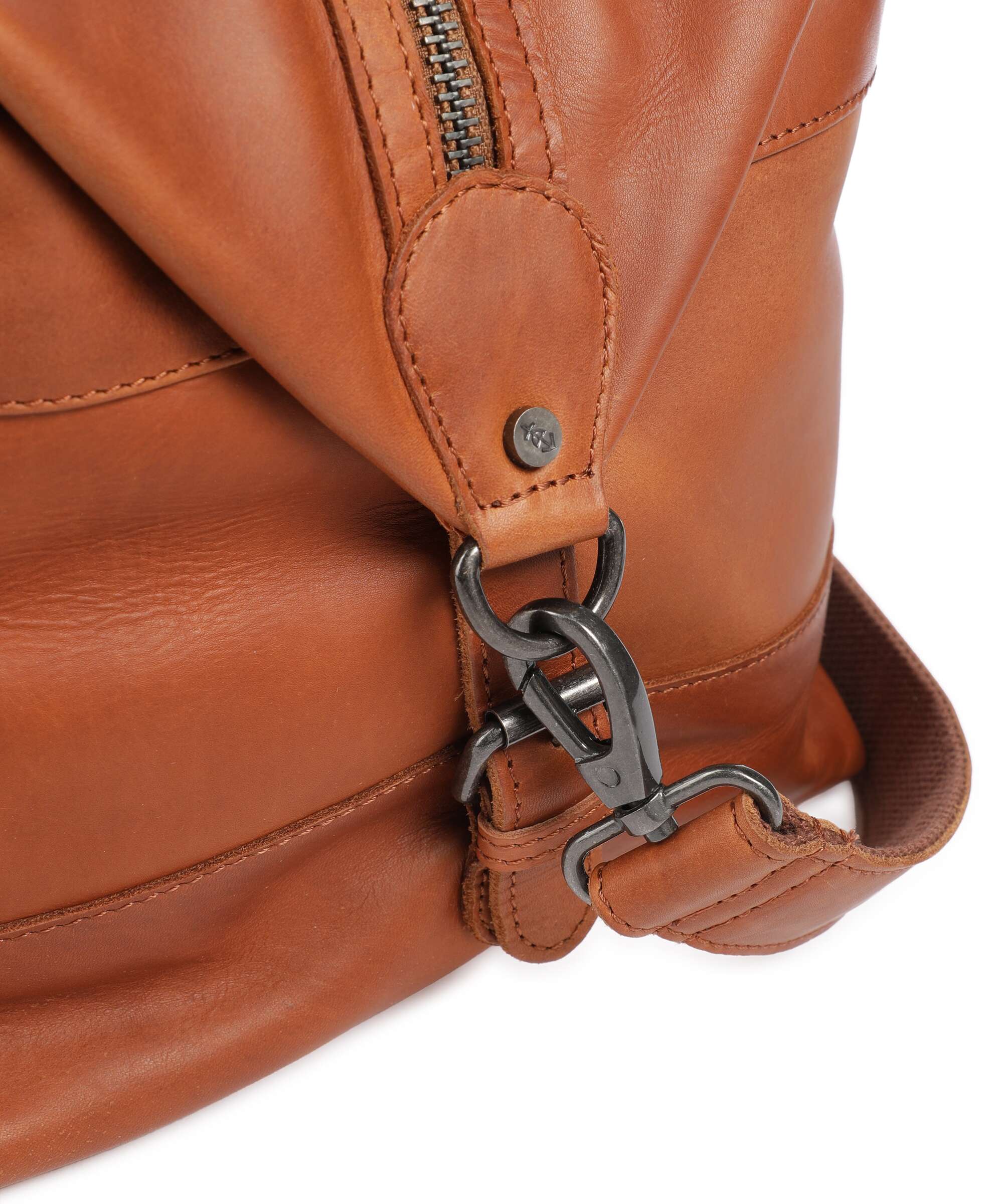 The Chesterfield Brand Wax Pull Up Cow Portsmouth 2 Weekend bag cognac - Image 3