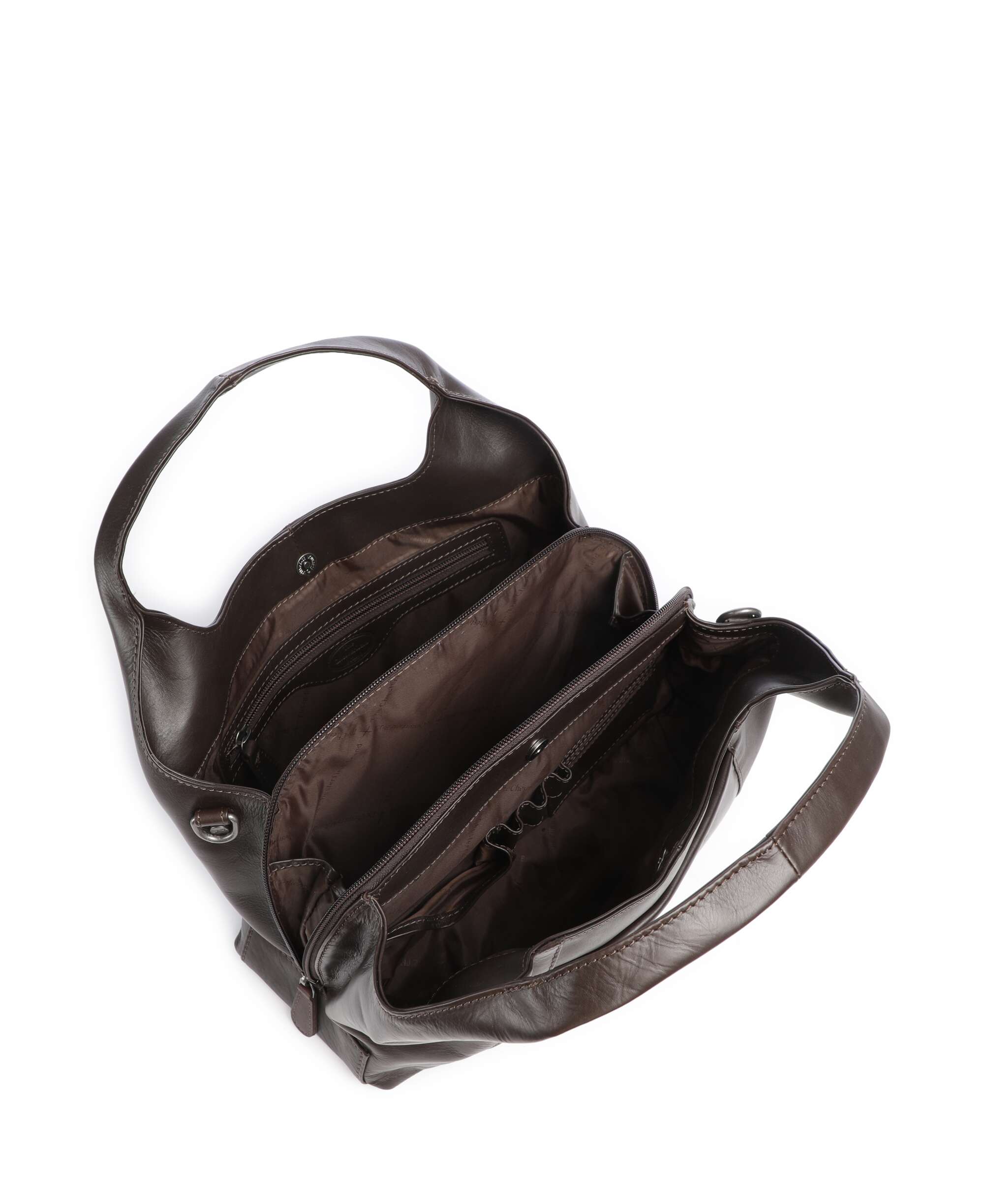 The Chesterfield Brand Wax Pull Up Cow Salina Handbag brown - Image 6