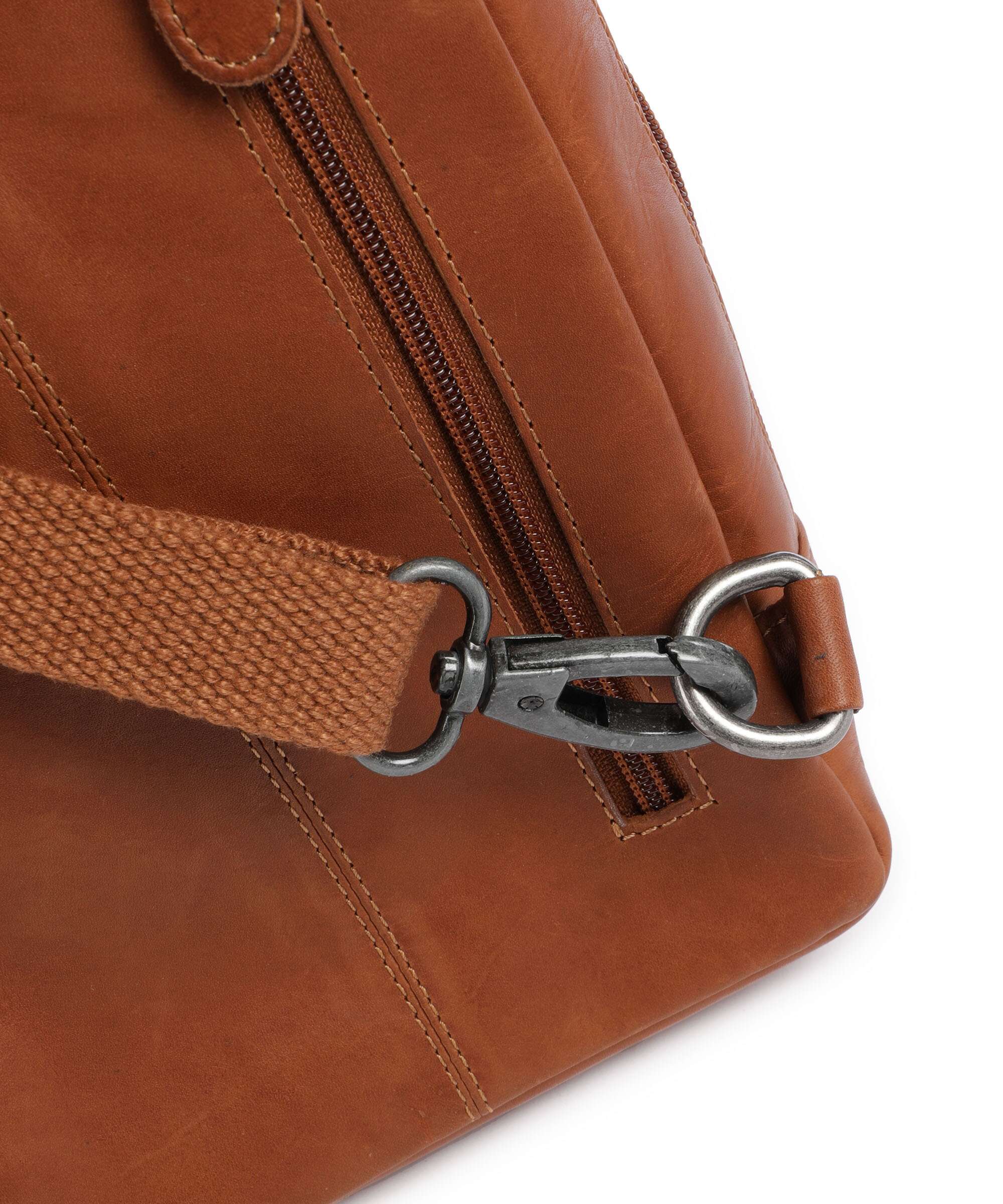 The Chesterfield Brand Wax Pull Up Cow Turelle Sling bag cognac - Image 4