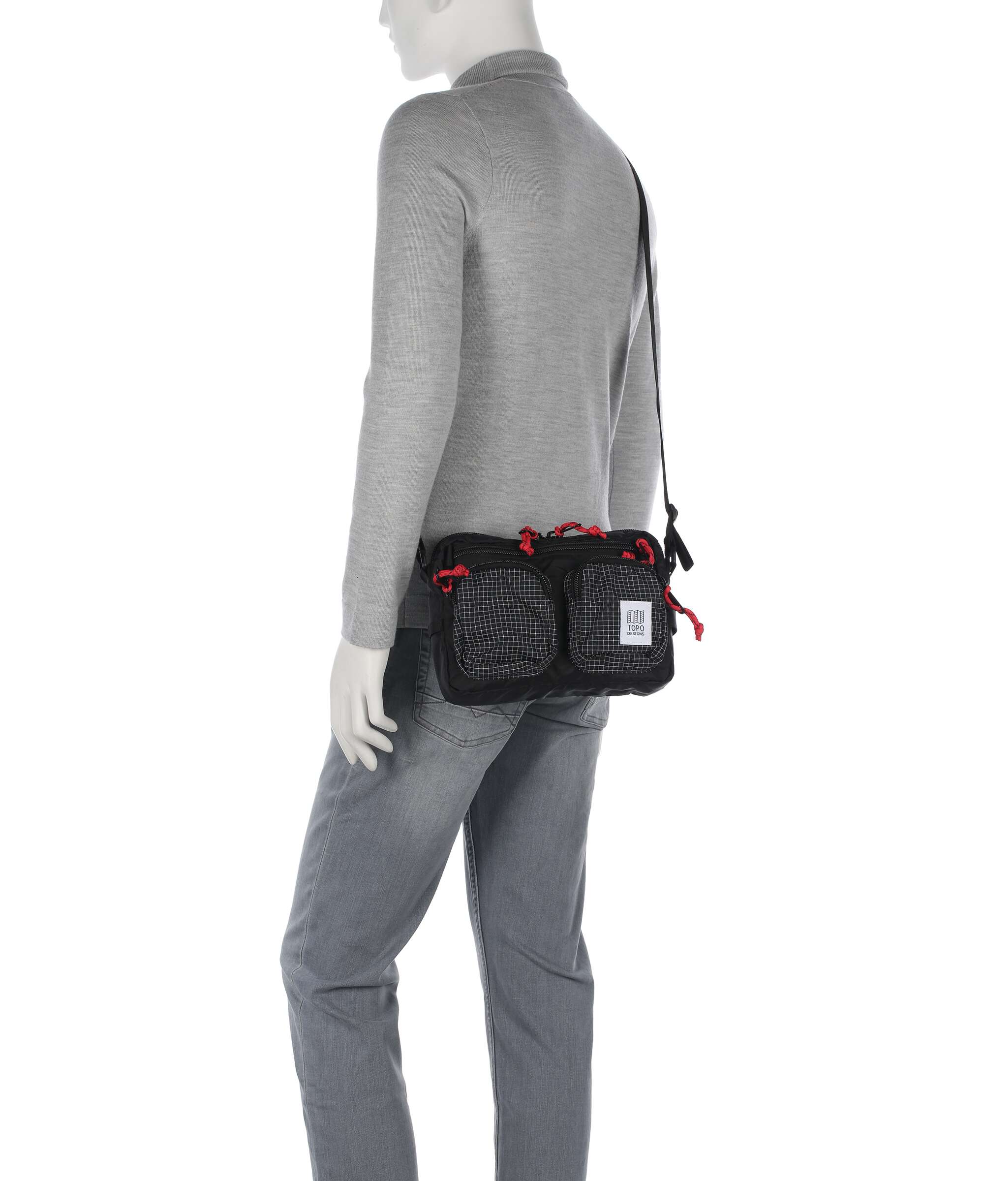 Topo Designs Block Crossbody bag black/grid - Image 4