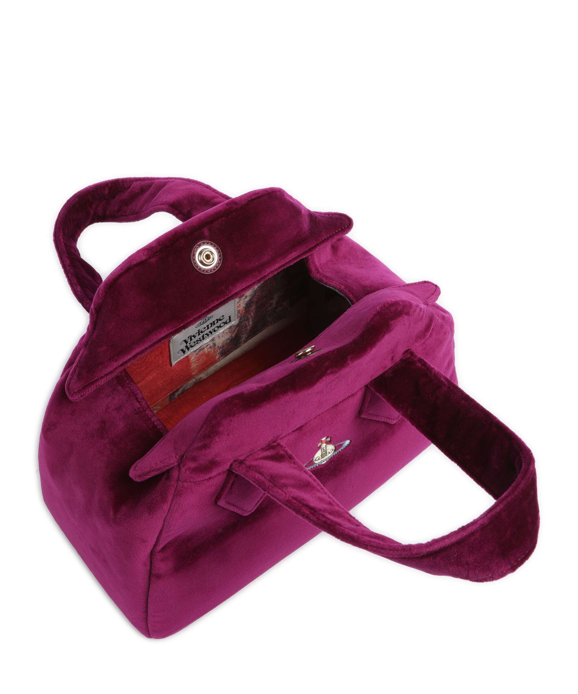 Vivienne Westwood Archive Velvet Medium Handbag purple - Image 6