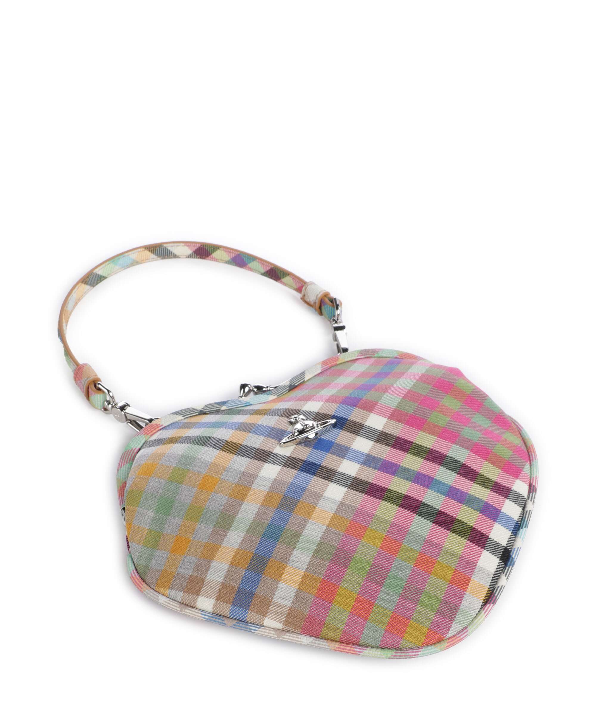 Vivienne Westwood Belle Heart Frame Heather Check Crossbody bag multicolour - Image 5