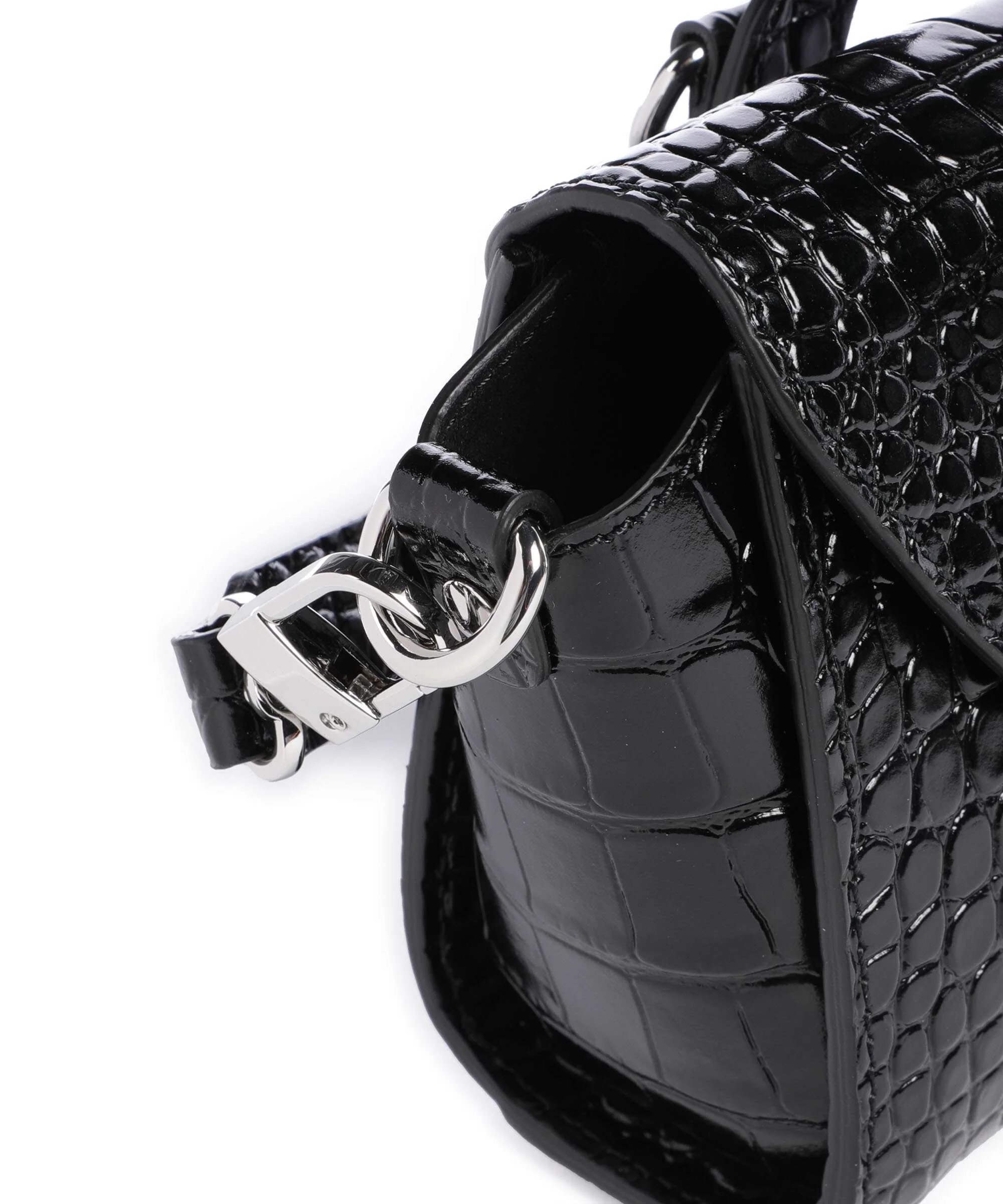 Vivienne Westwood Bettina Embossed Croc Mini Handbag black - Image 4