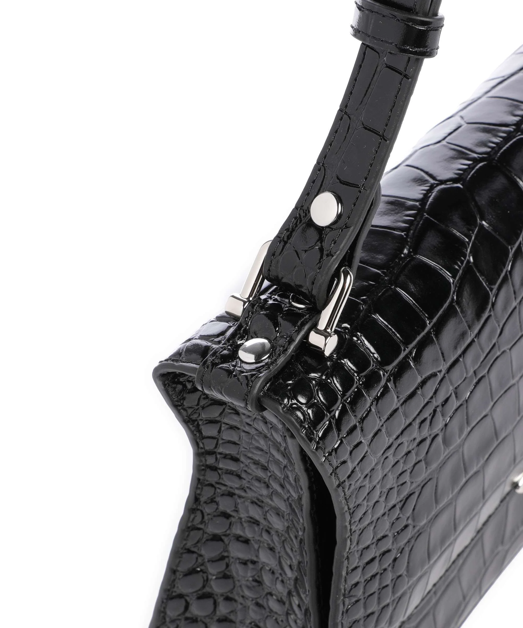 Vivienne Westwood Bianca Embossed Croc S Shoulder bag black - Image 4