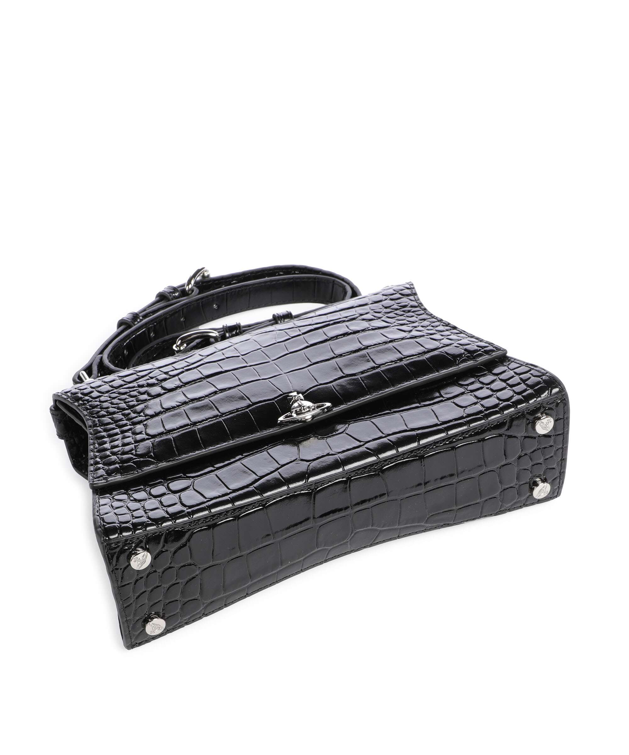 Vivienne Westwood Bianca Embossed Croc S Shoulder bag black - Image 5