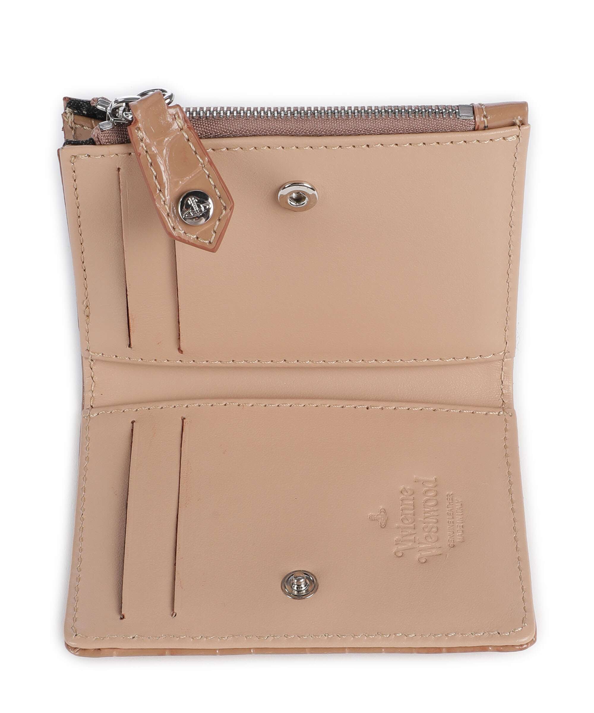 Vivienne Westwood Embossed Croc Slim Wallet dusty pink - Image 2