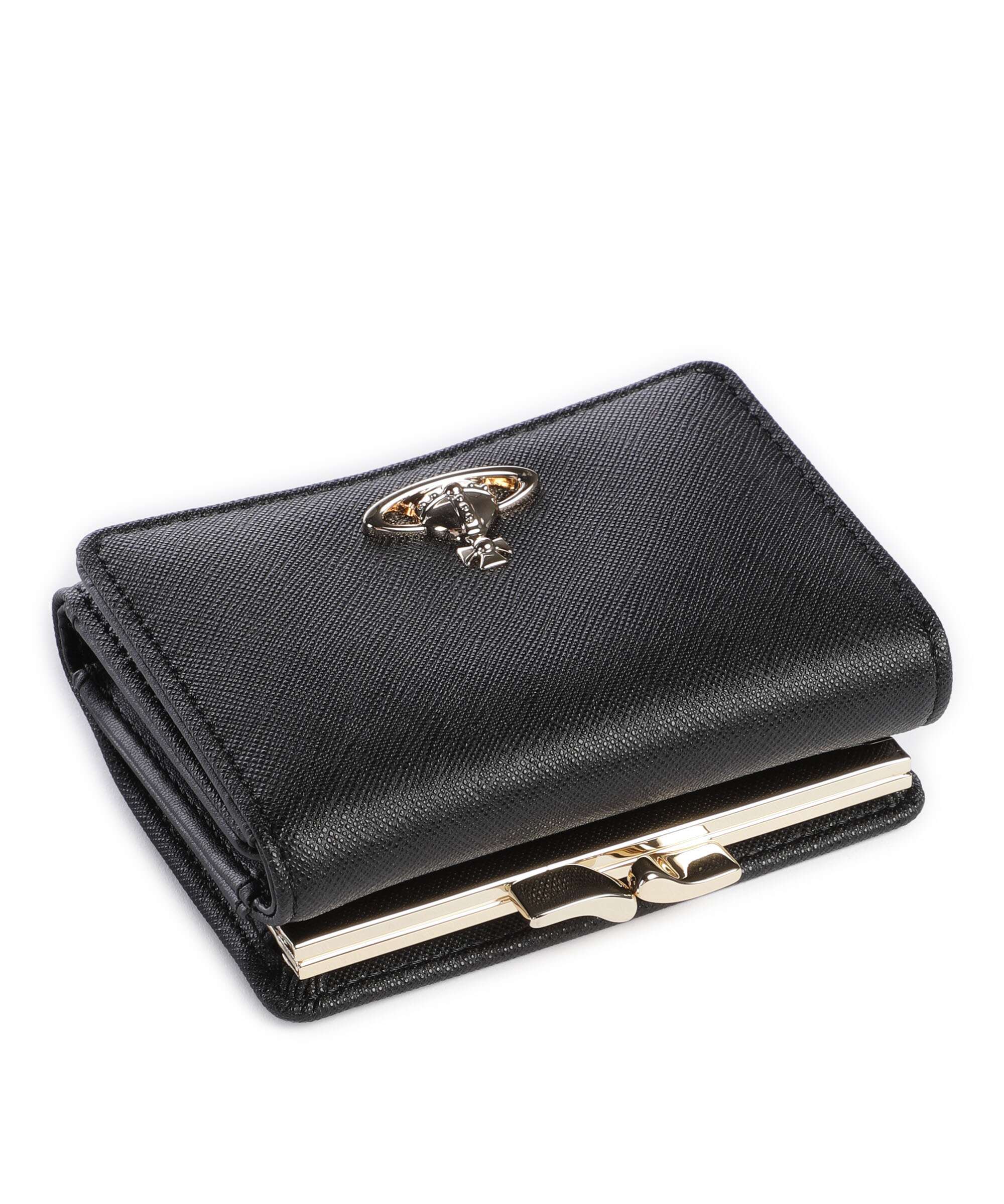Vivienne Westwood Frame Saffiano Small Wallet black - Image 5