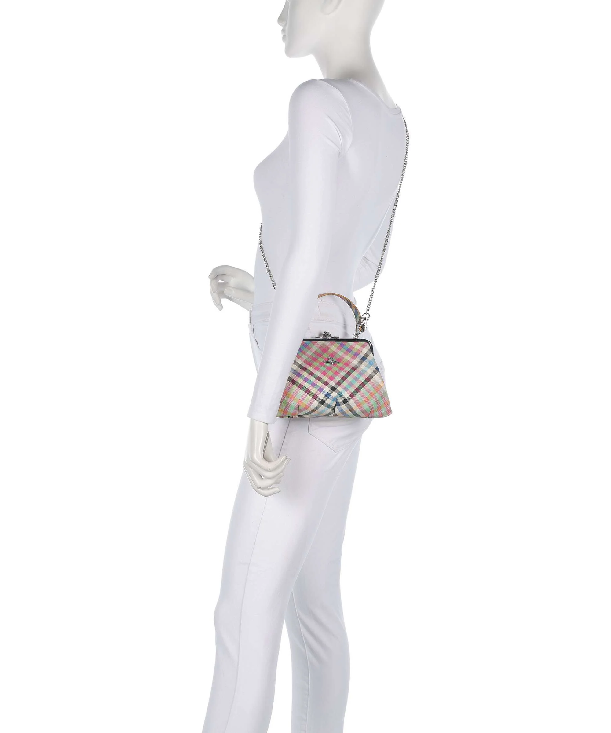 Vivienne Westwood Granny Frame Buccia D'Arancia Handbag heather plaid - Image 3