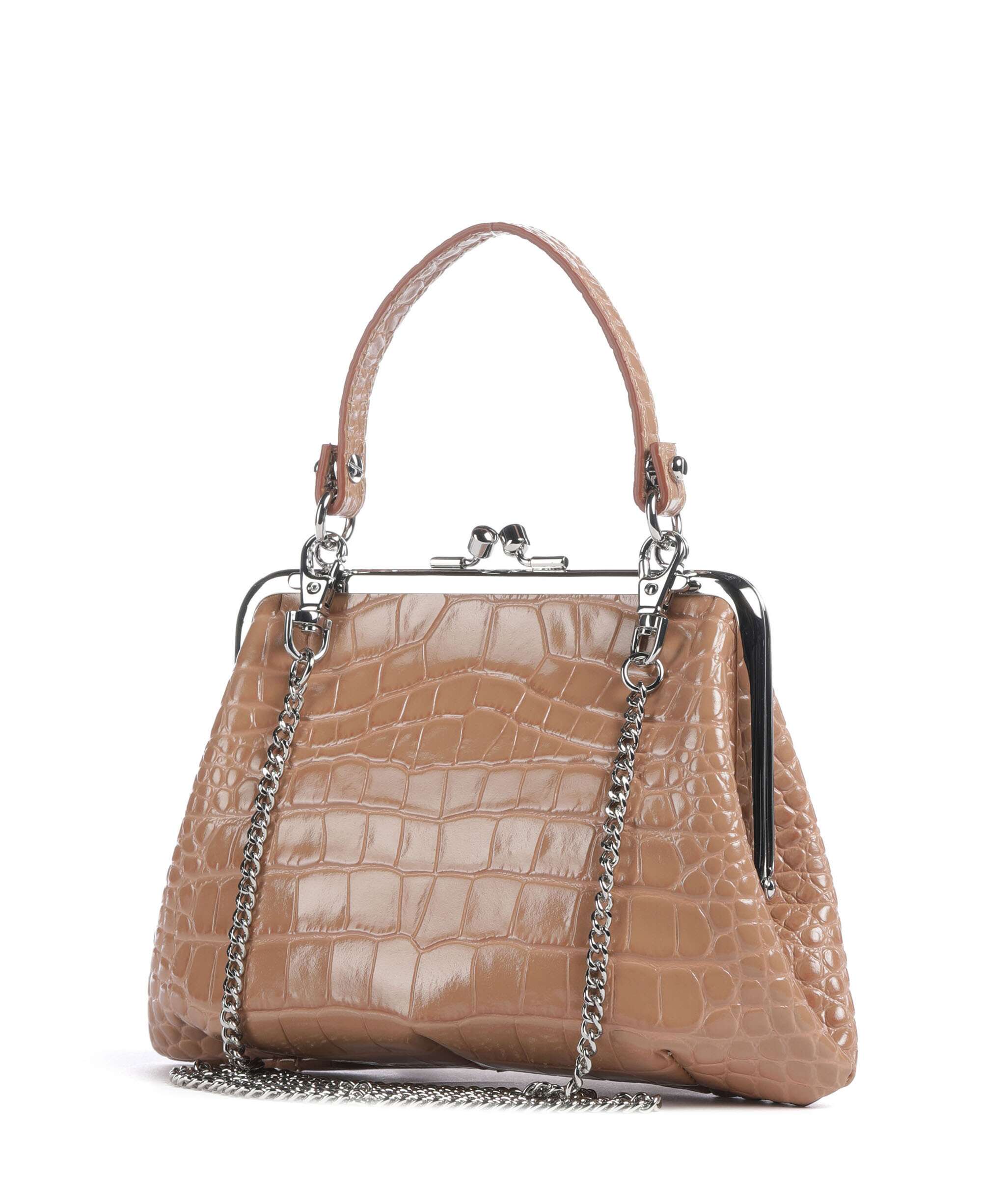 Vivienne Westwood Granny Frame Embossed Croc Handbag dusty pink - Image 2
