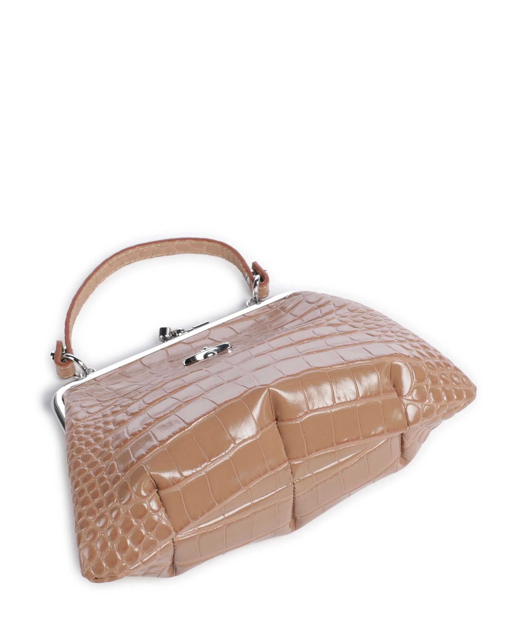 Vivienne Westwood Granny Frame Embossed Croc Handbag dusty pink - Image 5