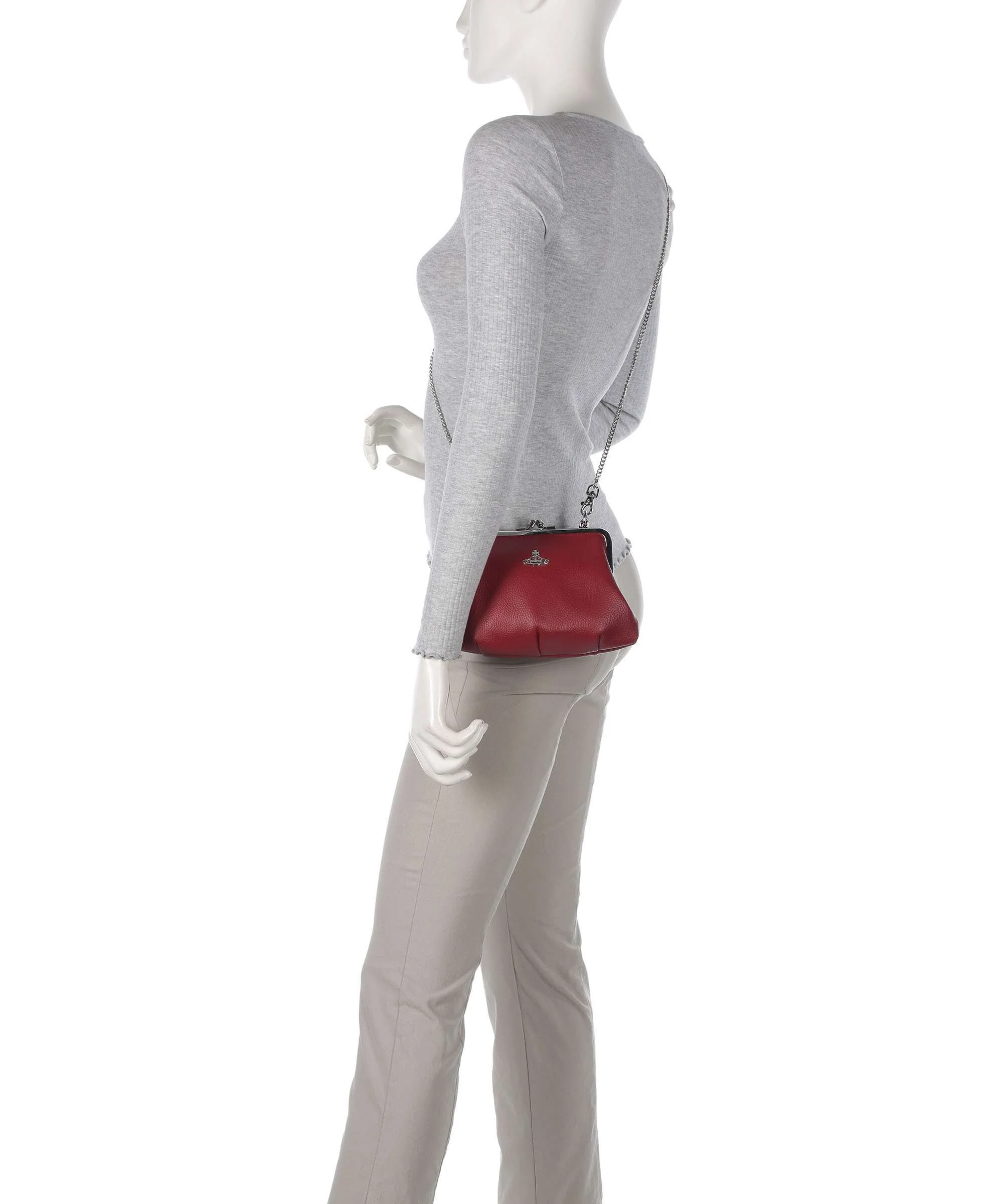 Vivienne Westwood Granny Frame Grain Crossbody bag red - Image 3