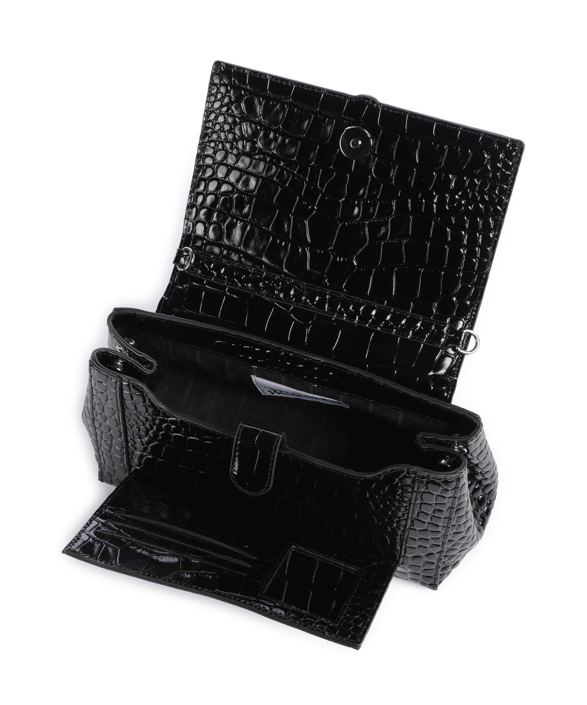Vivienne Westwood Hazel Embossed Croc Medium Shoulder bag black - Image 6