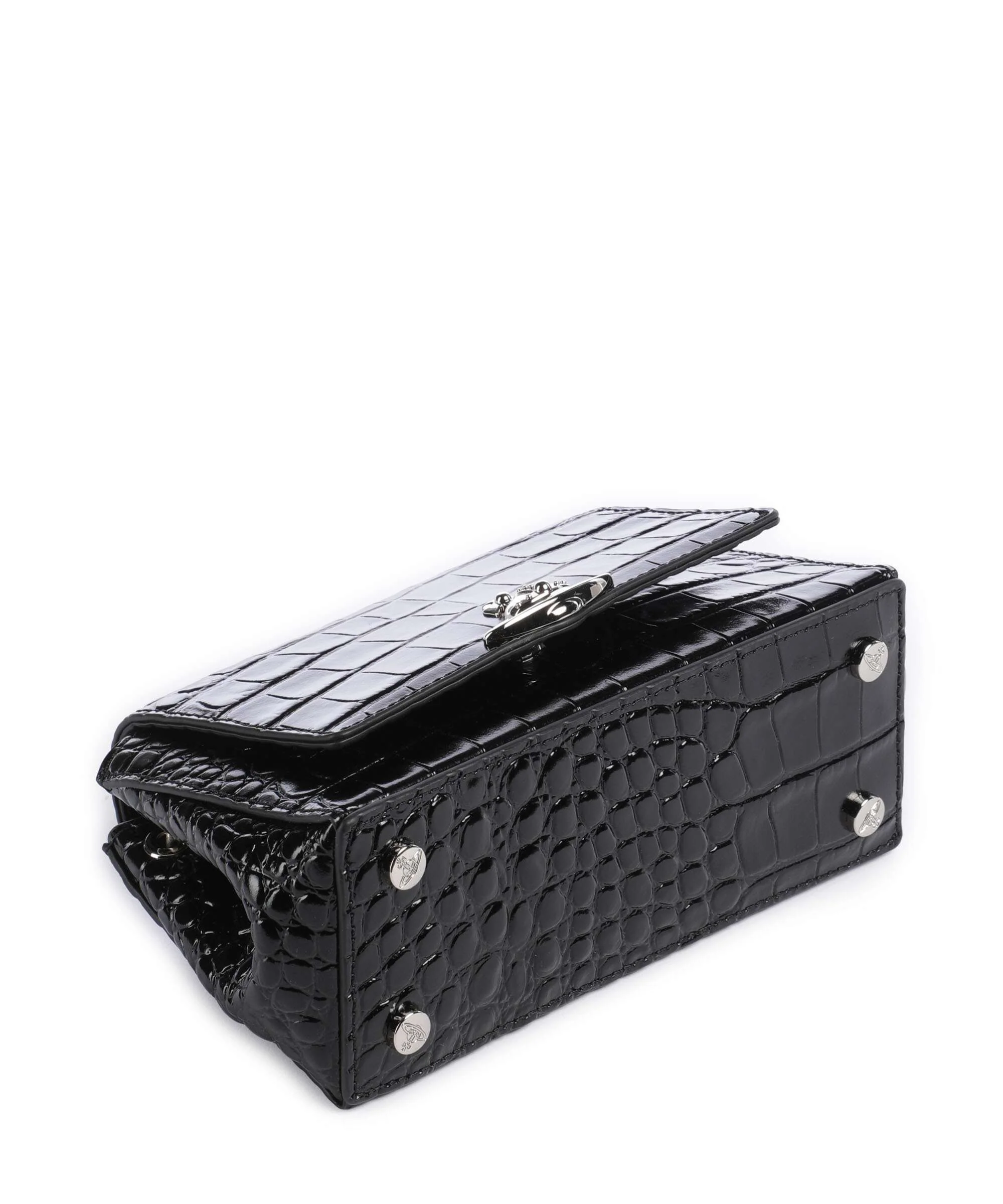 Vivienne Westwood Hazel Embossed Croc Small Shoulder bag black - Image 5