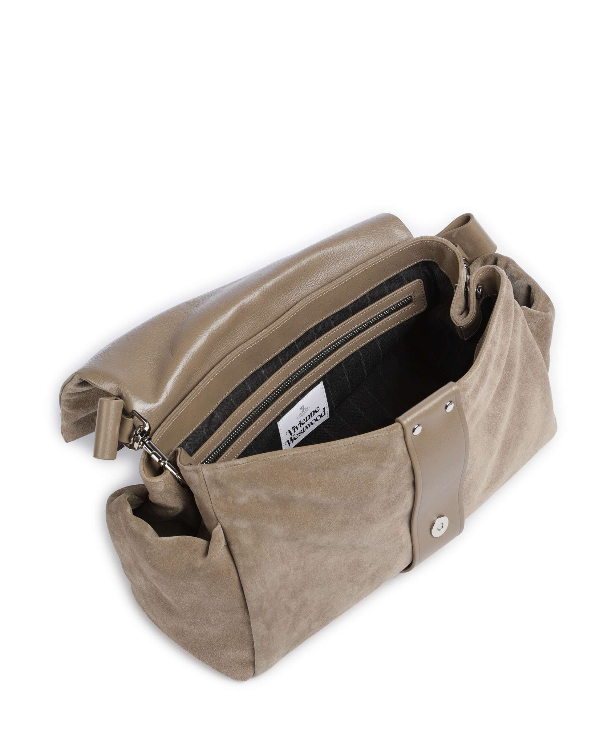 Vivienne Westwood Hazel Suede Treasure XL Shoulder bag stone - Image 5