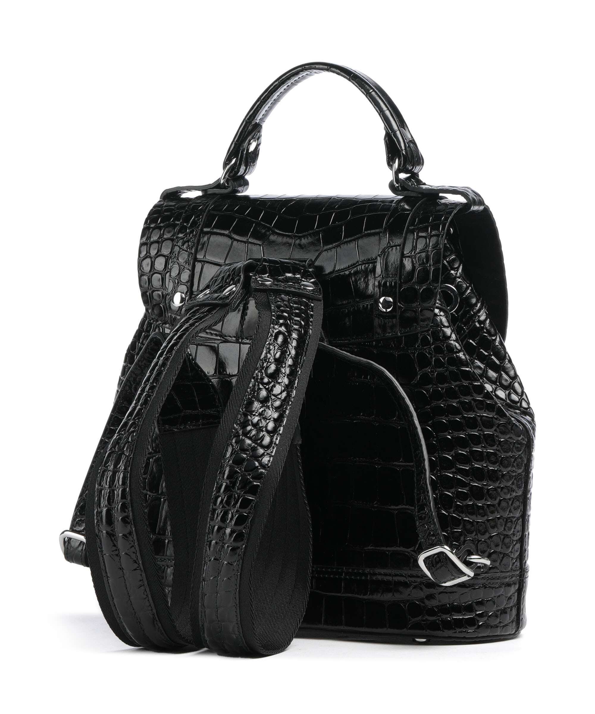 Vivienne Westwood Max Embossed Croc Small Backpack black - Image 2