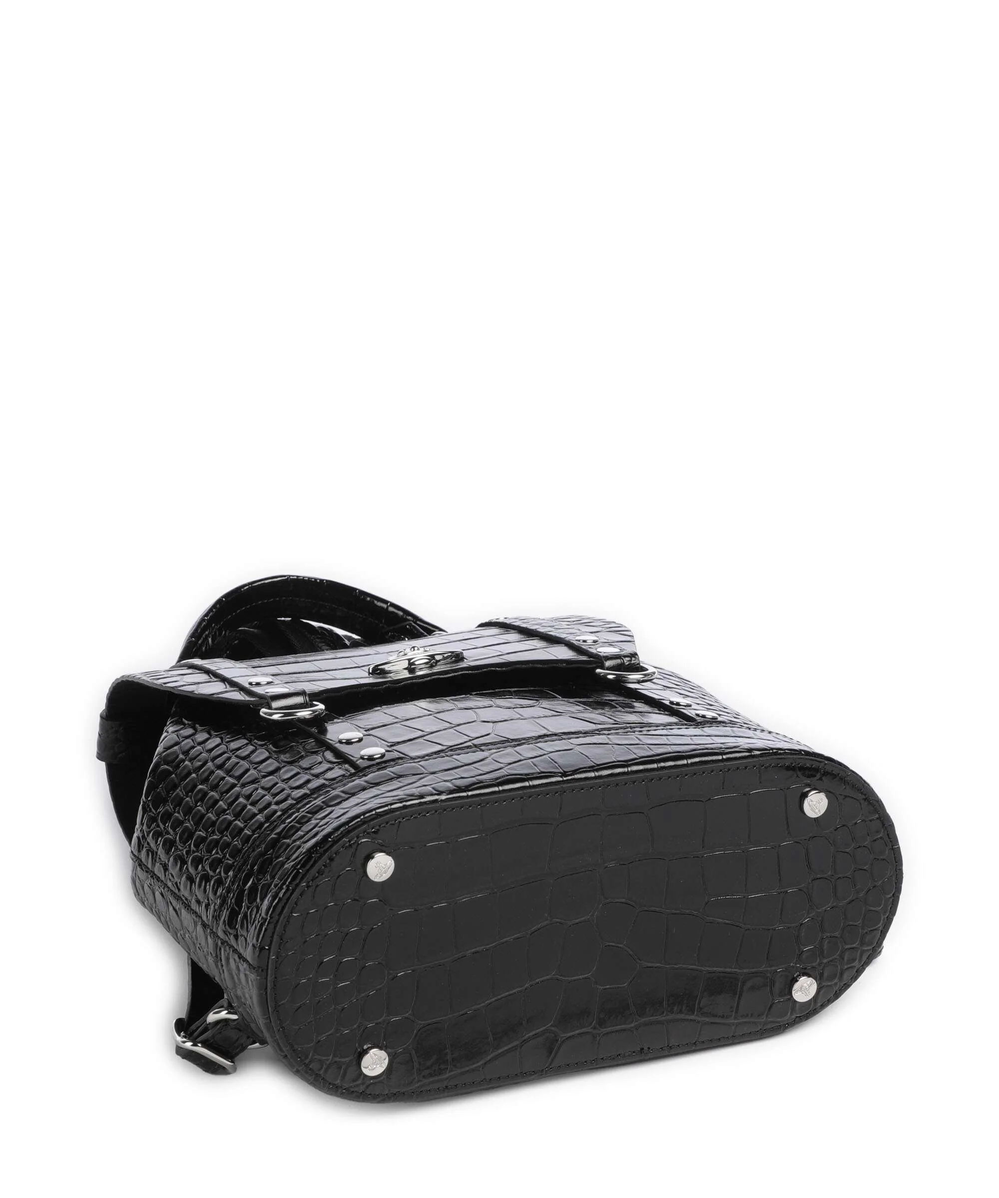 Vivienne Westwood Max Embossed Croc Small Backpack black - Image 3