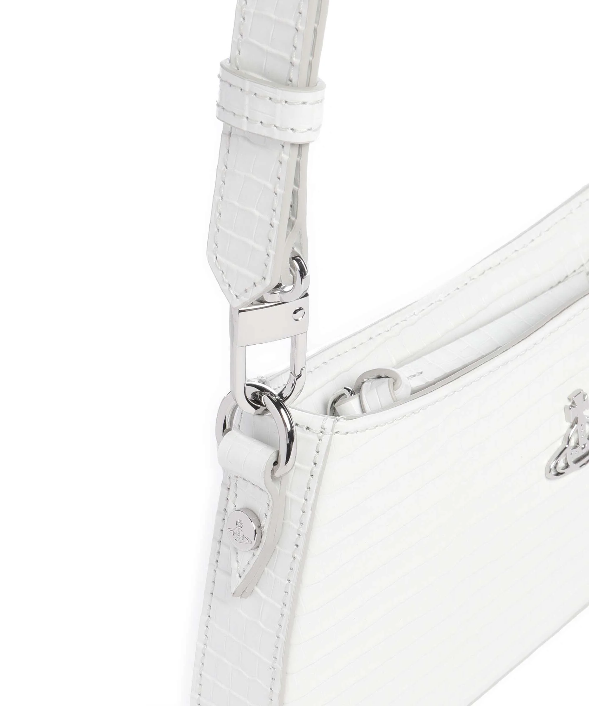 Vivienne Westwood Tasha Embossed Croc Mini Shoulder bag white - Image 4
