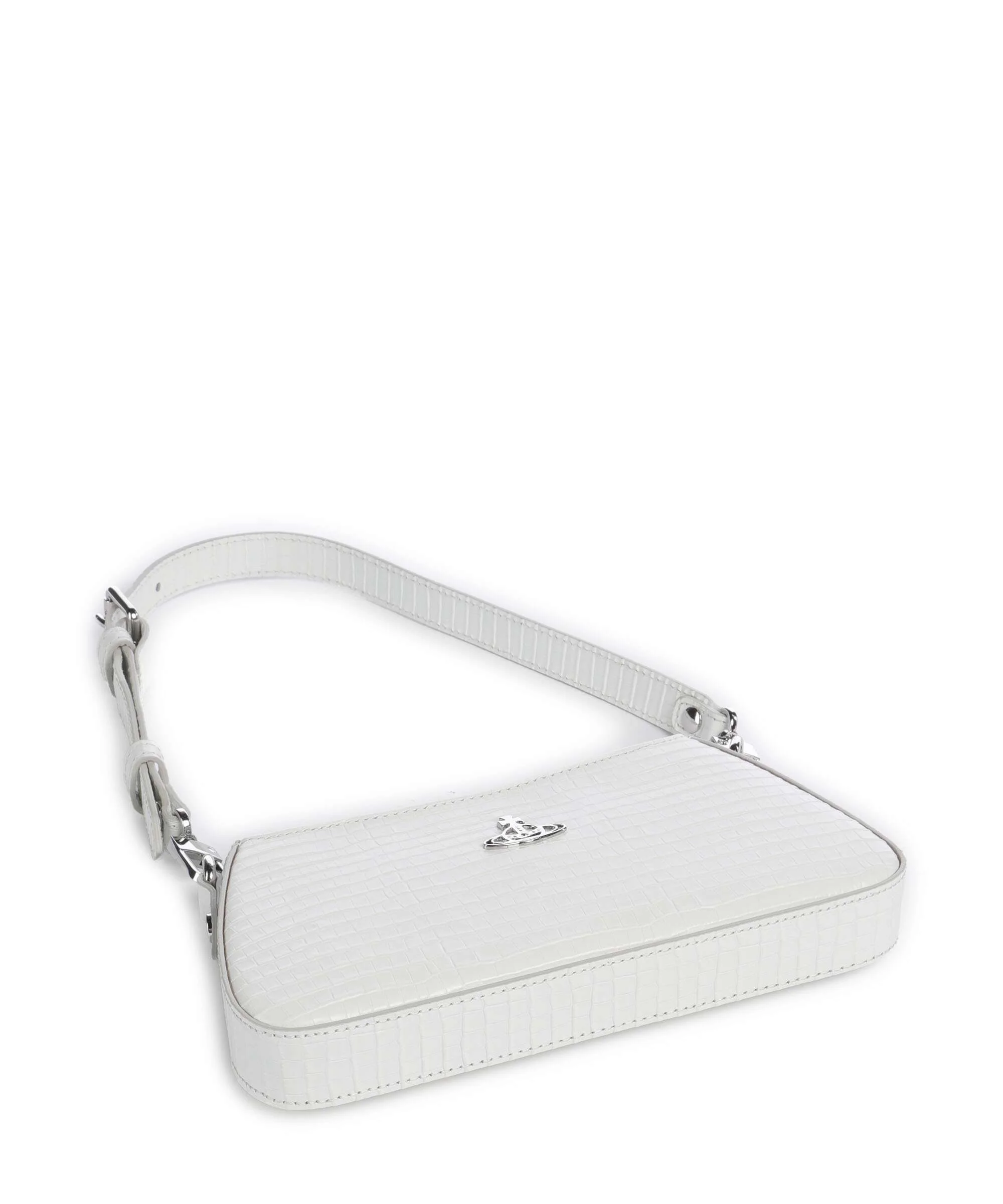 Vivienne Westwood Tasha Embossed Croc Mini Shoulder bag white - Image 5