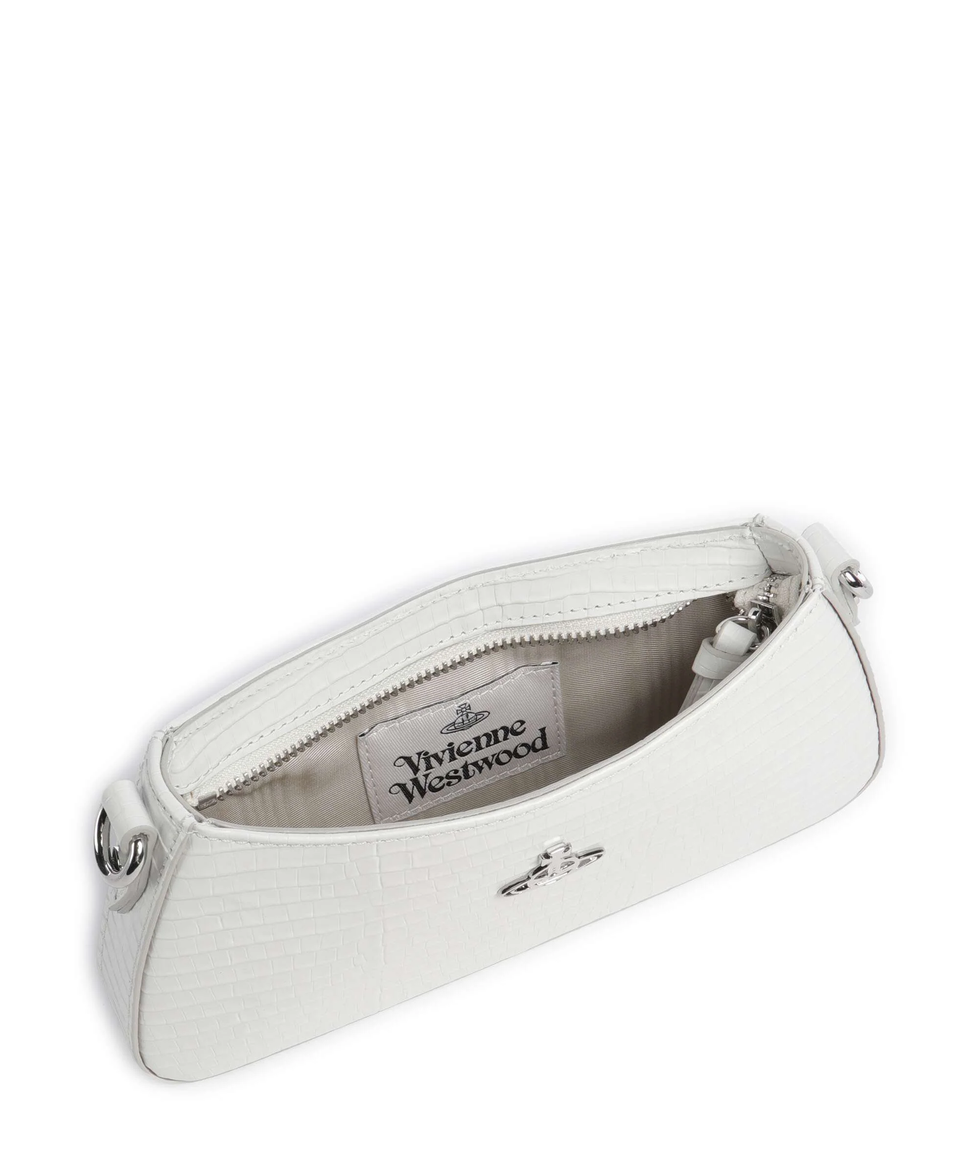Vivienne Westwood Tasha Embossed Croc Mini Shoulder bag white - Image 6