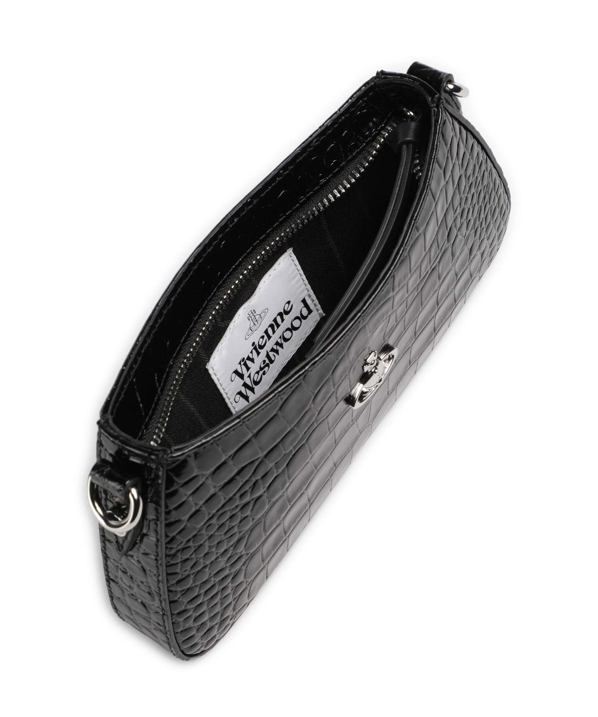 Vivienne Westwood Tasha Embossed Croc Shoulder bag black - Image 5